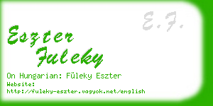 eszter fuleky business card