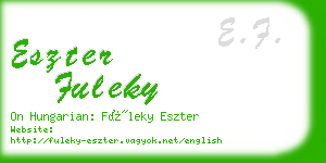 eszter fuleky business card